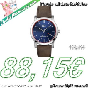 Con el mejor precio, te traemos el Reloj Lacoste modelo 2010848