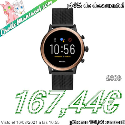 Siempre las mejores ofertas en el blog con el Smartwatch Fossil Gen 5E modelo FTW6036