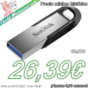 Con el mejor precio, te traemos la Memoria USB 3.0 de 256GB SanDisk Ultra Flair