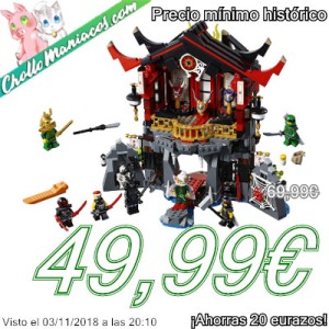 Seguimos trayéndote los mejores precios con el Templo de la resurrección de LEGO NinjaGo modelo 70643