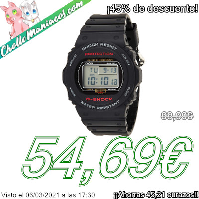 Con un precio muy barato, hoy te traemos el Reloj Casio G-Shock modelo DW-5750E-1ER