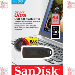 Memoria USB 3.0 de 64GB Sandisk Ultra, con un precio barato