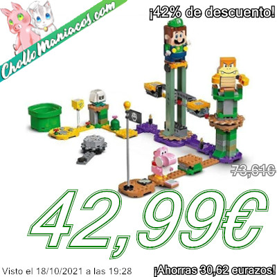 Aquí tienes el Pack de inicio LEGO Super Mario Aventuras con Luigi modelo 71387, que tiene muy buen precio