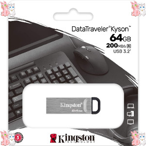 Memoria USB 3.2 de 64GB Kingston DataTraveler Kyson, cuyo precio tiene una buena rebaja