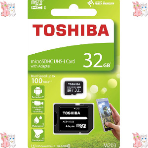 Tarjeta de memoria flash MicroSDXC UHS-I de 32GB Toshiba, cuyo precio tiene una buena rebaja