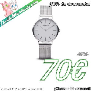 Con el mejor precio, te traemos el Reloj Bering minimalista malla plateado modelo 14134-004