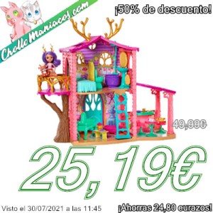 A un precio buenísimo, no te pierdas la Casa amistosa de Danessa Deer Enchantimals de Mattel modelo GW90