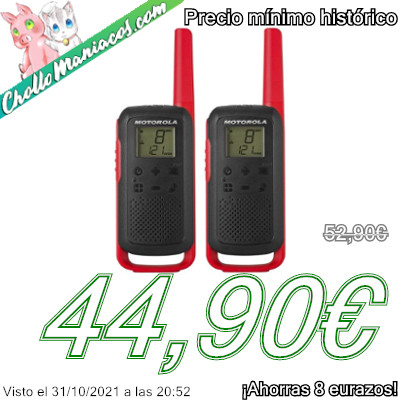 Seguimos trayéndote los mejores precios con los Walkie-Talkies Motorola Talkabout T62 Twin pack color rojo